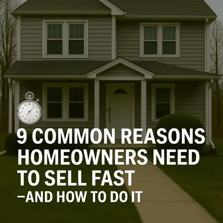 Nine common reasons homeowners need to sell fast