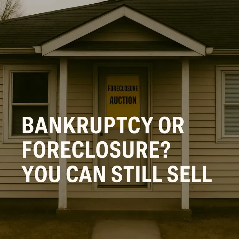 Selling a house in bankruptcy or foreclosure