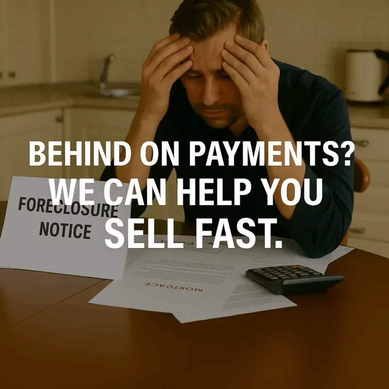 Behind on mortgage payments and need to sell fast