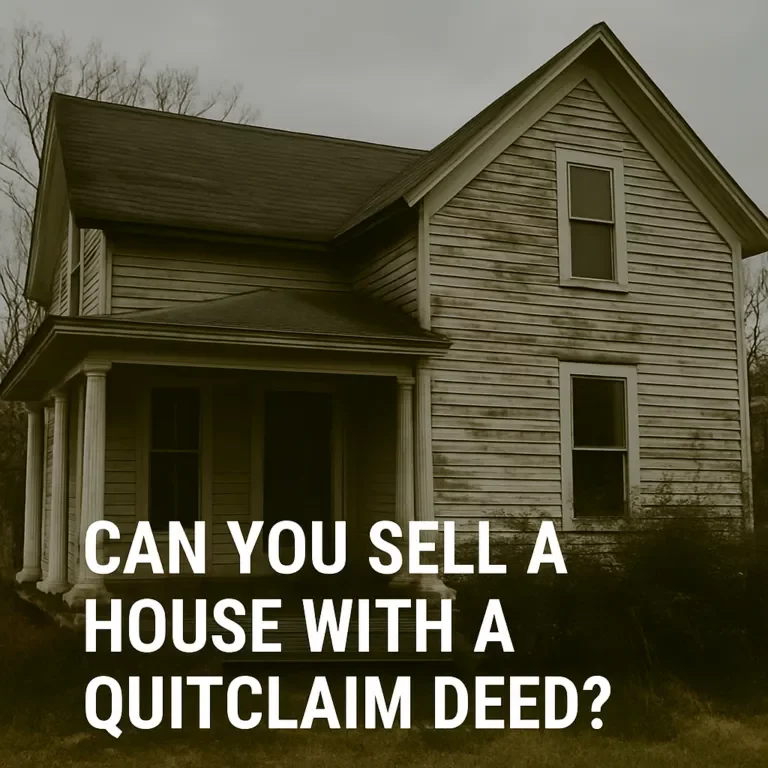 Selling a house with a quitclaim deed