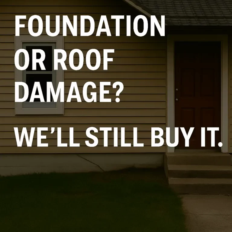 Sell a house with foundation or roof damage quickly