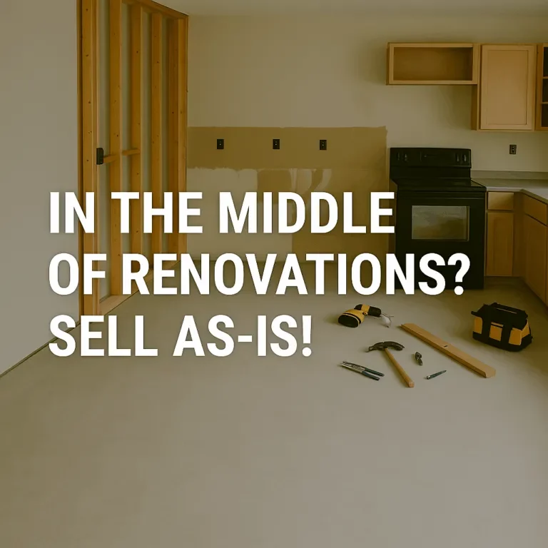 Selling a house mid-renovation as-is without finishing repairs