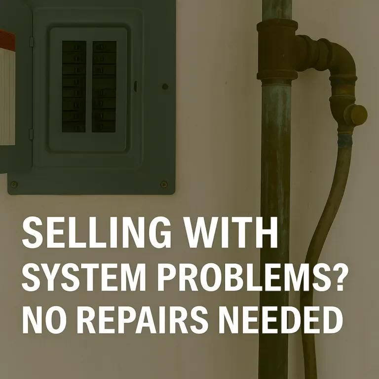 Sell a house with plumbing or electrical system issues