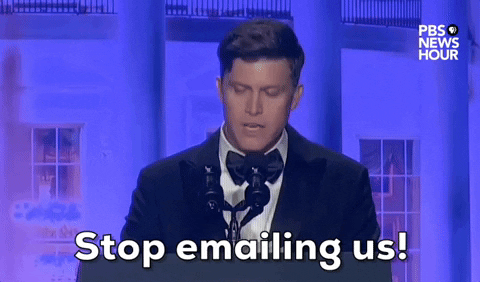 man saying stop emailing me