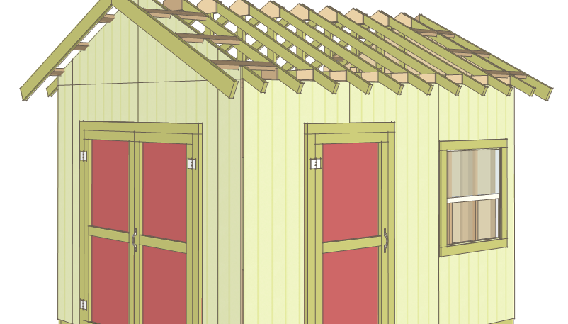 storage shed 10x12 on-site build for greer sc