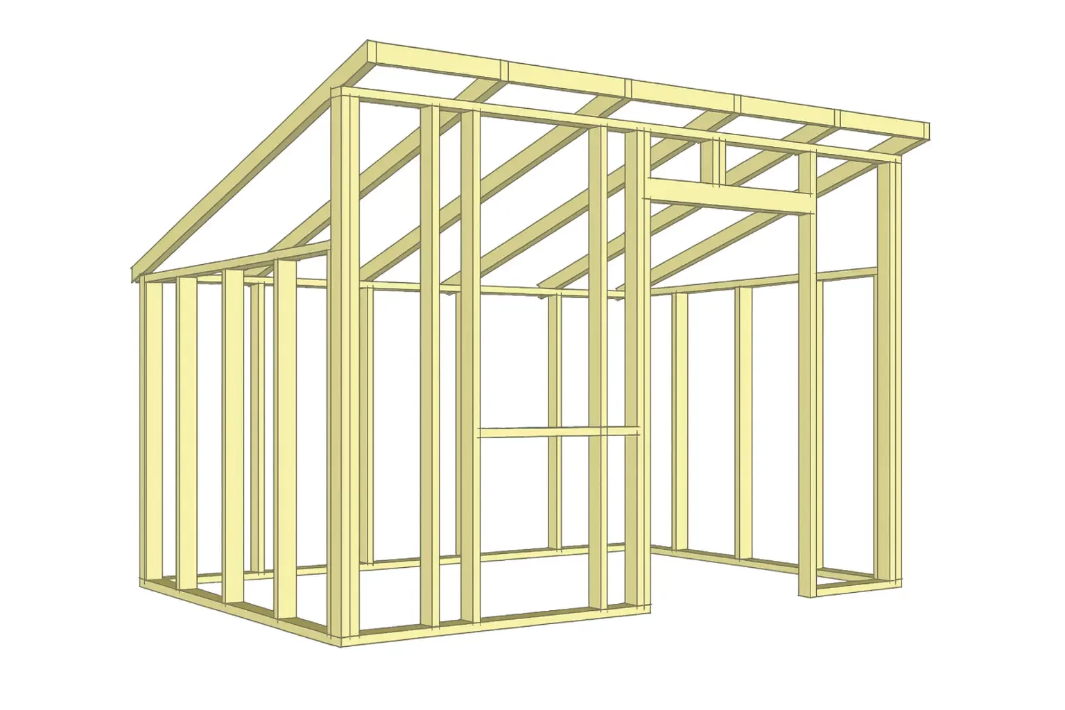 wood shed frame anderson