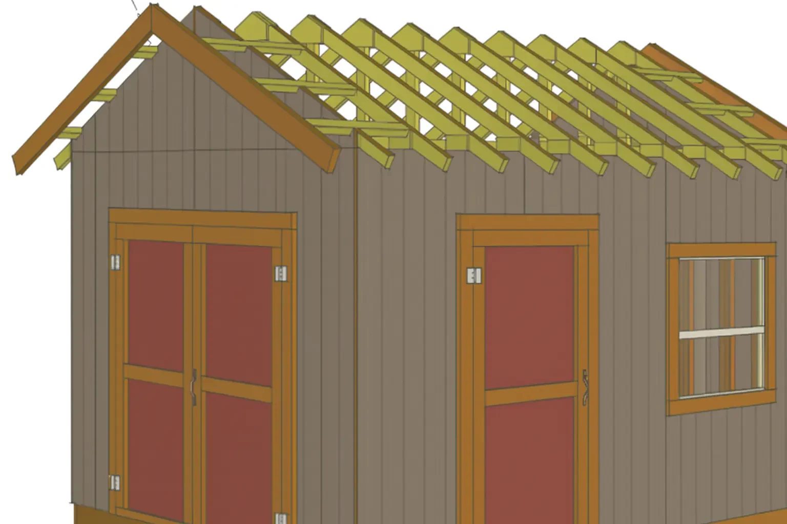 customize shed door location anywhere you want