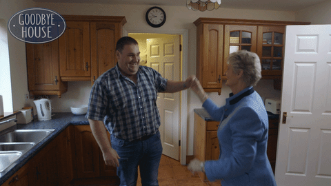 couple dancing because they downsized