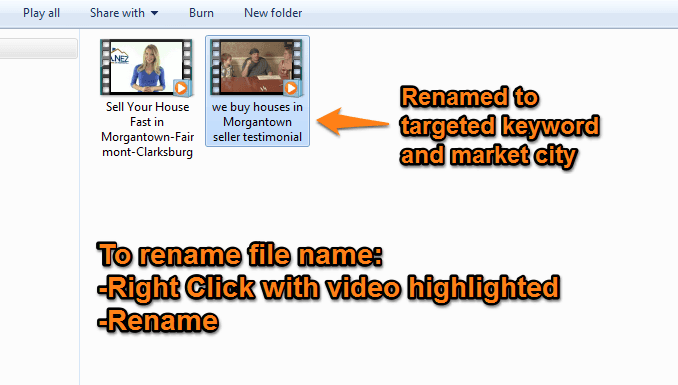 YouTube video marketing filename